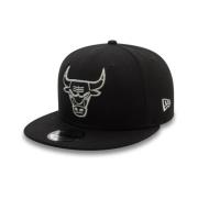 New Era Svart Bulls Metallic Outline Keps Black, Herr