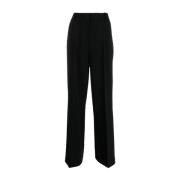 Michael Kors Svarta Wide Leg Jeans Avslappnad Stil Black, Dam