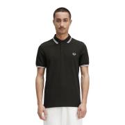 Fred Perry Grön Twin Tipped Polo Skjorta Black, Herr