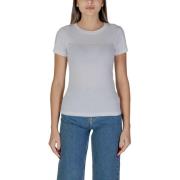 Calvin Klein Jeans Vit Bomull Dam T-shirt Vår/Sommar White, Dam