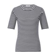 Cinque Randig T-shirt med kroppsnära passform Black, Dam