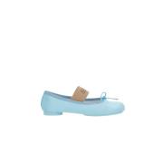 MM6 Maison Margiela Blå Satin Ballerina Skor Blue, Dam