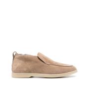 Henderson Baracco Beige Mocka Slip-On Skor med Fleecefoder Beige, Herr