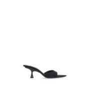 The Attico Svarta Satin Bes Mules Black, Dam