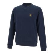 Belstaff Blå Bomullsweatshirt med Crew Neck Blue, Herr