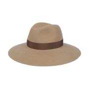 Borsalino Brun Ull Fedora Hatt Brown, Dam