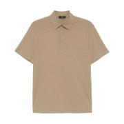 Herno Bomullspolo Olivgrön Beige, Herr