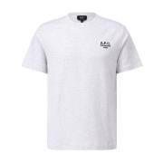 A.p.c. Mjuk bomull logotyp T-shirt Gray, Herr