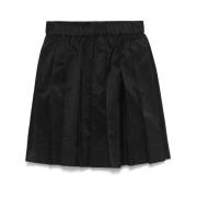 Simone Rocha Veckad Svart Kjol Elastisk Midja Black, Dam