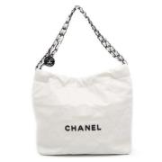 Chanel Vintage Pre-owned Laeder axelremsvskor White, Dam