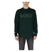 Hugo Boss Grön Bomull Långärmad Sweatshirt Green, Herr