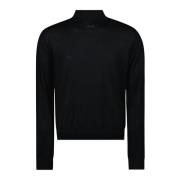 Diesel Svart ull turtleneck tröja Black, Herr