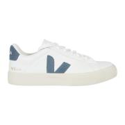 Veja Vita lädersneakers med mockadetalj White, Dam