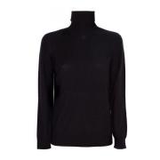 Kangra Svart Ull Cashmere Turtleneck Tröja Black, Dam