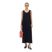 The Row Stretch Weave Maxi Klänning Made in Italy Black, Dam