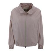 Herno Hooded Zip-Up Coat Pink, Dam