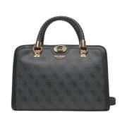 Guess Logo Society Satchel i Kol Black, Dam