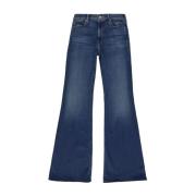 Mother Blå Flare Denim Jeans Blue, Dam