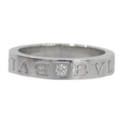 Bvlgari Vintage Pre-owned Vitt guld ringar Gray, Dam