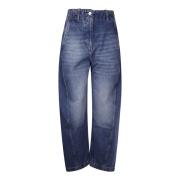 Studio Nicholson Rounded Leg Denim Jeans Blue, Dam