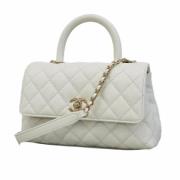 Chanel Vintage Pre-owned Laeder handvskor White, Dam