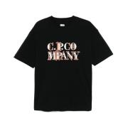 C.p. Company Svart Crew Neck Kortärmad T-shirt Black, Herr