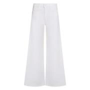 Mother Metallnitar straight-leg jeans White, Dam