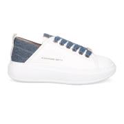 Alexander Smith Wembley Vit Denim Sneakers White, Dam