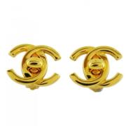 Chanel Vintage Pre-owned Metall rhngen Yellow, Dam