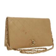 Chanel Vintage Pre-owned Laeder chanel-vskor Beige, Dam