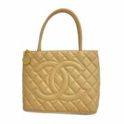 Chanel Vintage Pre-owned Laeder handvskor Beige, Dam