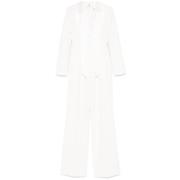 Elisabetta Franchi Vit Jumpsuit med Bakficka Dragkedja White, Dam