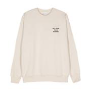 Drole de Monsieur Taupe Grå Crew Neck Sweater Beige, Herr