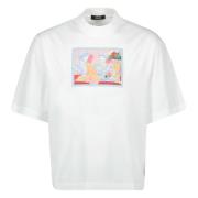 Versace Tryckt T-shirt Vår-Sommar 2025 White, Herr