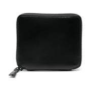 Comme des Garçons Svart Läder Bi-Fold Plånbok Black, Herr