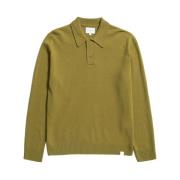 Norse Projects Merinoull Polo Skjorta Green, Herr