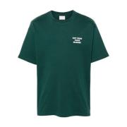 Drole de Monsieur Grön T-shirt med Slogan Print och Crew Neck Green, H...