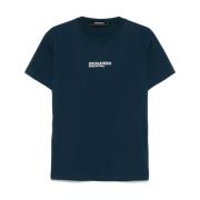 Dsquared2 Blå Crew Neck T-shirts och Polos Blue, Herr