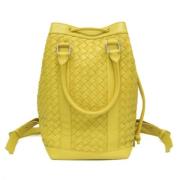 Bottega Veneta Vintage Pre-owned Laeder axelremsvskor Yellow, Dam