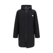 Dolce & Gabbana Huvad parka med dragkedja Black, Herr