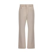 Brunello Cucinelli Jeans med rak passform och fem fickor White, Dam