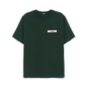 Jacquemus Mörkgrön Crew Neck T-shirt Green, Herr