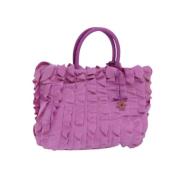 Prada Vintage Pre-owned Nylon handvskor Pink, Dam