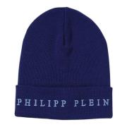 Philipp Plein Blå Ull Logo Keps för Män Blue, Herr