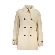 Tommy Hilfiger Beige Bomull Trenchcoat Jacka Beige, Dam