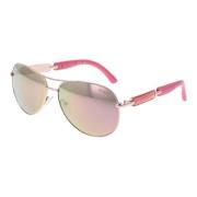 Guess Roséguld Aviator Solglasögon Brun Lins Multicolor, Dam