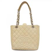 Chanel Vintage Pre-owned Laeder totevskor Beige, Dam