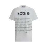 Moschino Logo Print Bomull T-shirt White, Herr