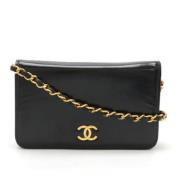 Chanel Vintage Pre-owned Laeder axelremsvskor Black, Dam