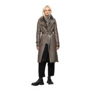 Vespucci by VSP Harmony - Nude Shearling Coat Gray, Dam